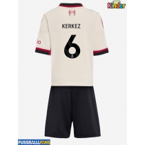 Liverpool Milos Kerkez #6 Auswärts Trikotsatz Kinder 2025-26 Kurzarm (+ Kurze Hosen)